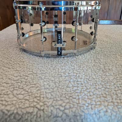 Crush 7 x 14" Acrylic Snare Drum 2014 - 2015 - Clear Acrylic with Chrome Hardware image 4