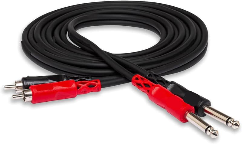 Dual 1/4 Inch to Dual Stereo Interconnect Cable, 3.3 Feet image 1