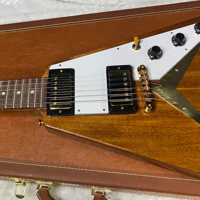 NEW! Gibson Custom 1958 Mahogany Flying V Reissue Electric Guitar - Antique Natural, VOS - WOW - Authorized Dealer - 7.75lbs! - G07550 image 6