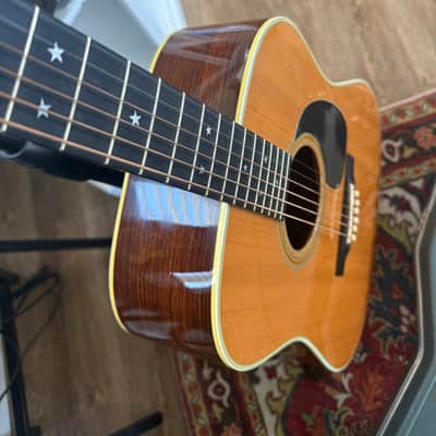 Martin D-76 CF Martin Bi-Centennial Guitar 1976 - Three-piece Rosewood back, herringbone backstrips, rosette soundhole, thirteen pearl stars in ebony fingerboard, and pearl eagle in headstock. image 18