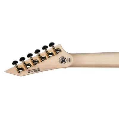 ESP LTD Alexi Laiho Signature 20th Anniversary Arrowhead Guitar w/ EMG Pickup & Hardshell Case - Black with Yellow Bevels image 9