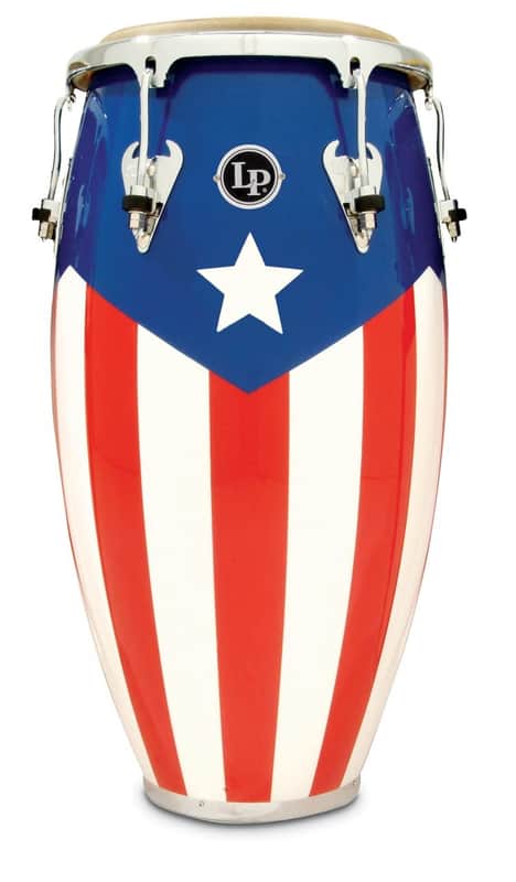 Latin Percussion Matador Puerto Rican Flag Conga, 11-3/4 Inch (M752S-PR) image 1