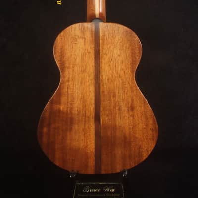 Handmade 8 String Baritone Ukulele, Solid Curly Hawaiian Koa, Slotted Head, MOP Inlay, Soft-bag, Bruce Wei UG19-2343 image 7