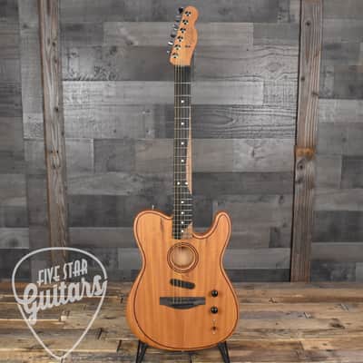 Fender American Acoustasonic Telecaster All-Mahogany - Natural with Deluxe Gig Bag image 2