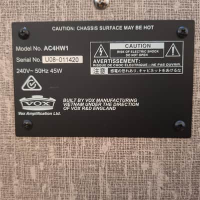 Vox AC4HW1 Hand-Wired 4-Watt 1x12" Tube Combo (2011 First Run) w/ Cover & Pedal image 7