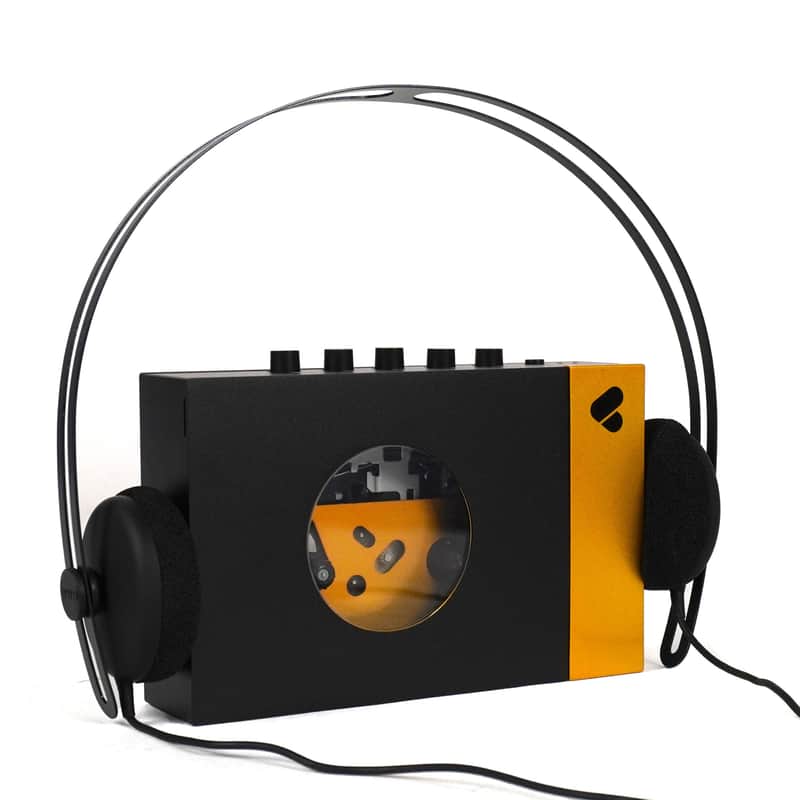 We Are Rewind: Portable Cassette Player w/ Bluetooth Black + Tracks Headphones image 1