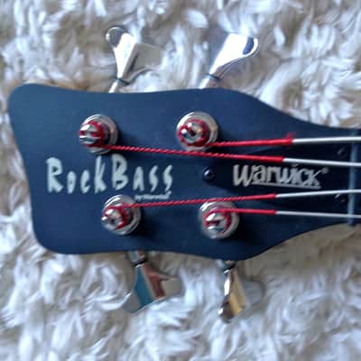 Lefty Warwick Rock Bass 4 2010 Trans Blue with Deluxe Gig Bag/Kit image 12