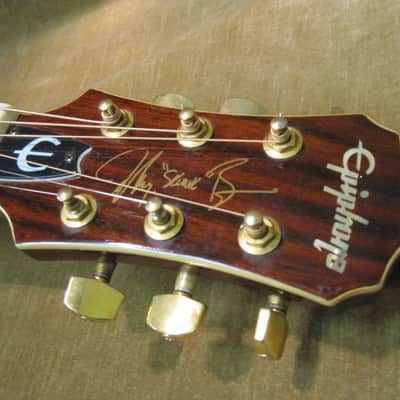 1998 Epiphone Jeff "Skunk" Baxter Acoustic/Electric Mahogany Rare Model! Free US Shipping! image 7
