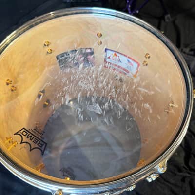 Rikkie Rockett's Poison, Innovation Drums 2000-2002 Tour Maple Kit, 7 Piece Set, Gladstone Style Snare Custom Cheetah Airbrush Finish. Signed! image 23