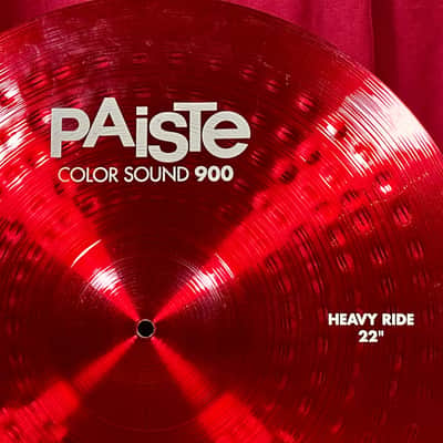 22" Paiste Red Color Sound 900 Heavy Ride Cymbal 3458g image 3