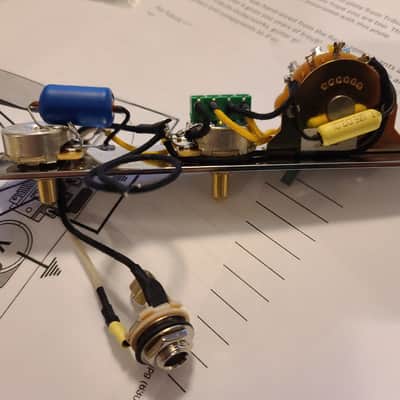 Bill Lawrence Telecaster 5-way Control Plate, Solder-free Installation, PIO tone cap. image 2