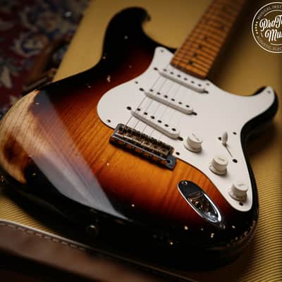 Fender USA Custom Shop 54' Stratocaster Heavy Relic Two Colour Sunburst image 12