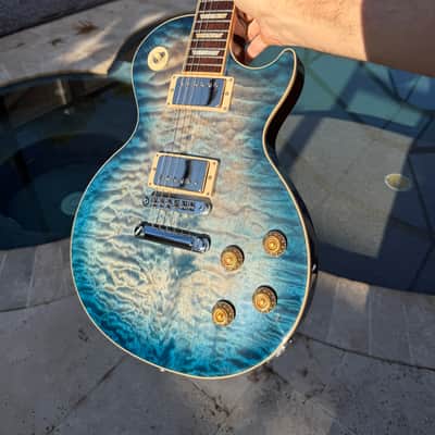 2018 Gibson Les Paul Standard Premium Quilt Ocean Water Perimeter AAA + OHSC image 15