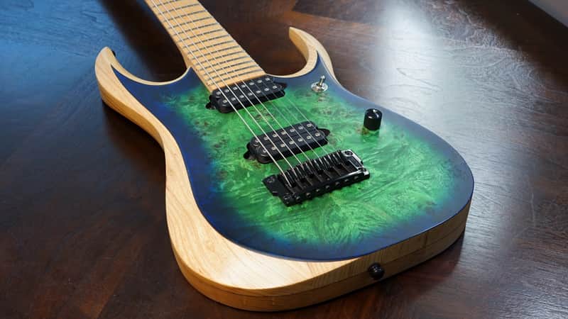 Ibanez RGDIX7MPB-SBB RGD Iron Label Deluxe Series HH Deep Cutaway