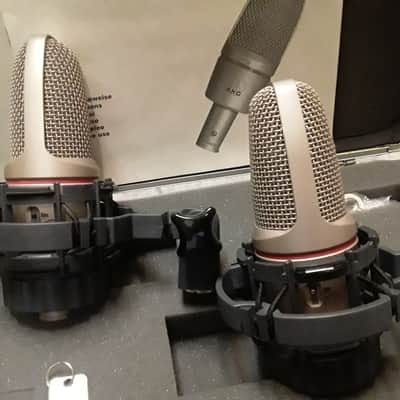 Pair of Akg Studio Condenser Mic's + Shockmounts, Cables & Locking Case (*Great for Drum Overheads*) image 7