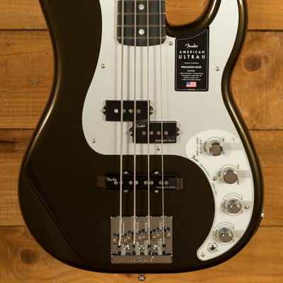 Fender American Ultra II Precision Bass - Ebony - Texas Tea image 1