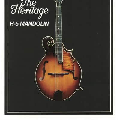 Heritage Guitars- H-5 Mandolin, promotional print/cut sheet, 1988 image 1
