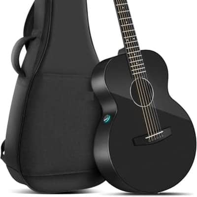 Acoustic-Electric Guitar X3 Pro Mini Carbon Fiber Travel Guitar - 36" 3/4 Size with Built-in Effects & Wireless Speaker, Includes Gig Bag & Cables - Ideal for Professional & Stage Performance image 1