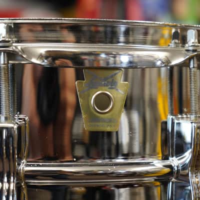 Vintage 1984 USA LUDWIG Lud-A-Loy 6.5x14" Aluminum With Bow Tie Lugs Snare Drum image 8
