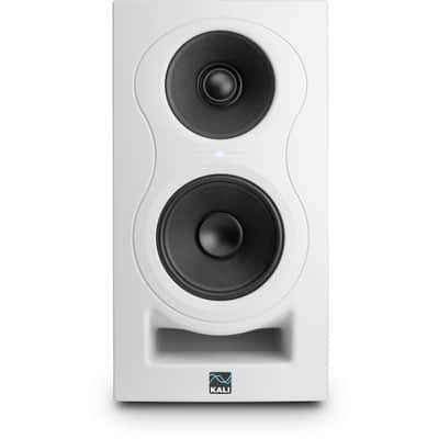 KALI AUDIO IN-5 5" Powered 3-way Studio Monitor - 160W Speaker System with Boundary Compensation EQ Settings - For Mixing, Recording, Audio Production - XLR, TRS, RCA Inputs - Single, White image 1