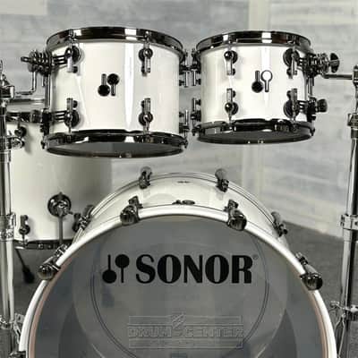 Sonor SQ2 Beech 5pc Drum Set Solid White Gloss image 3