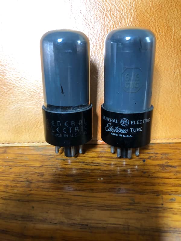 General Electric NOS Matched Pair 6V6GT/G power tubes USA made image 1