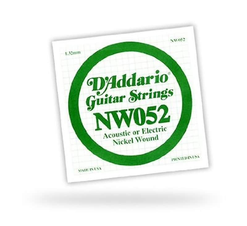 D'Addario Single .052 XL Nickel Wound String image 1