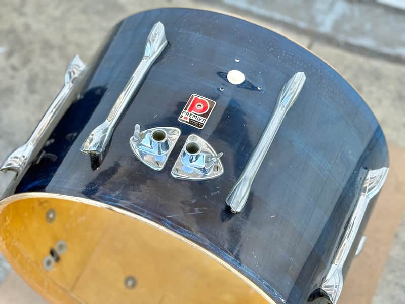 Vintage Premier 1960's 20" Bass Drum Blue for Drum Set Kick Kit image 1