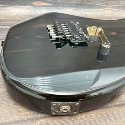 80s KRAMER LK-1B Body Black 1H w/Plate and Genuine Bridge Made in Japan image 4
