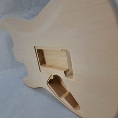 Unfinished Basswood Hxx guitar body - for Fender Strat Stratocaster neck Floyd Rose J2430 image 5