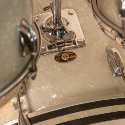1960s Slingerland Modern Solo White Marine Pearl Drum Set image 12