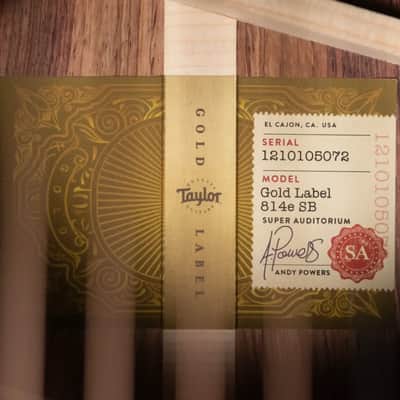 Taylor Gold Label 814e SB Super Auditorium Acoustic/Electric Guitar - Sunburst with Hardshell Case image 20