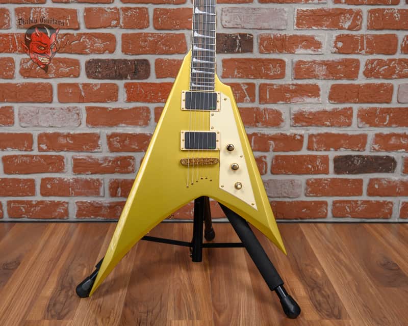 ESP LTD KH-V Kirk Hammett Signature Guitar Metallic Gold 2023 w/OHSC (B-Stock) image 1