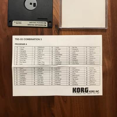KORG T-SERIES SOUND LIBRAY RAM DISK TSD-05 COMBINATION 3 image 2