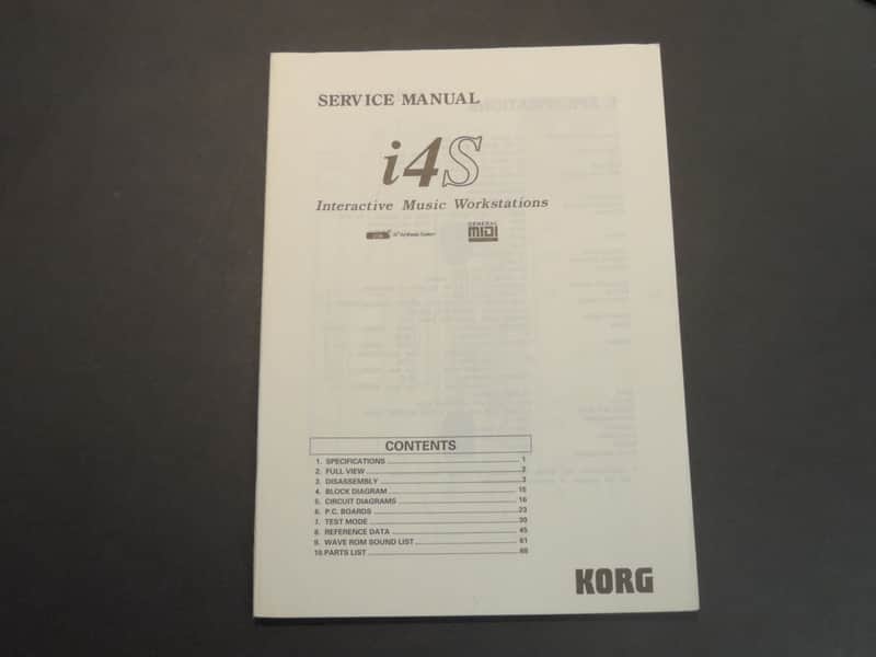 Korg i4S Service Manual [Three Wave Music] imagen 1