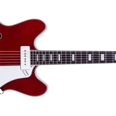 Vox Bobcat V90 Cherry Red Semi-Hollow Electric with case image 10