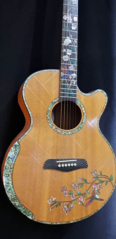 Blueberry NEW IN STOCK Handmade Acoustic Guitar Grand  Concert image 1