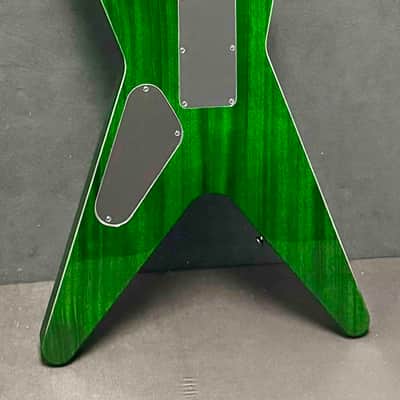 Dean Guitars - USA - Custom Shop - ML - 7 String - Emerald Burst Flame Maple Top - Reverse 7 Inline Head Stock - Floyd Rose - DMT 7 Nostalgia and Baker Act  Pickups - Black Hardware - w/OHSC - Call for Best Price !!! image 11