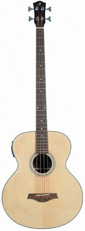 J. Reynolds JR1000 4-String Acoustic-Electric Bass Guitar - Natural Gloss Finish image 1