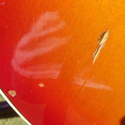 Memphis, set neck, single cut (LP copy), MIJ, 1970's, cherry sunburst, Duncans, case, volute, CIPOLLINA image 10