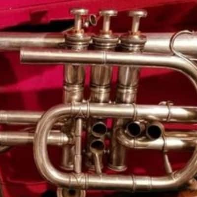 SML Strasser Marigaux Lemaire B Flat Silver Plated Cornet 1930s image 10