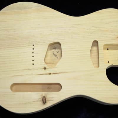 1 Piece Aged Pine Telecaster Tele Body Standard 3lbs 14oz #3652 USA IMPORT CHARGES INCLUDED image 2