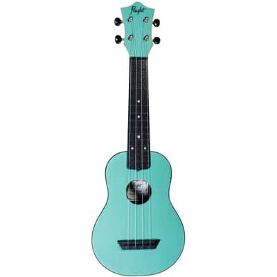Flight TUS35 Light Blue Travel Soprano Ukulele New - plastic and a laminate linden top image 2