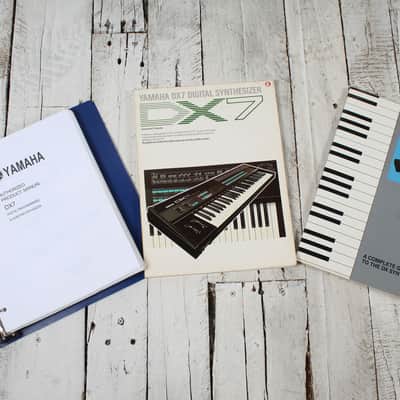 Yamaha Vintage 1980s DX7 Digital Synthesizer 61 Key Keyboard with Case & Manuals image 23