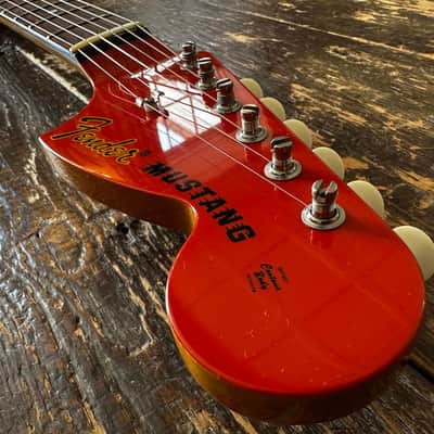 Fender Mustang 1973 RI Competiton Edition Fiesta Red w/ Matching Headstock MIJ 2012 Japan image 9