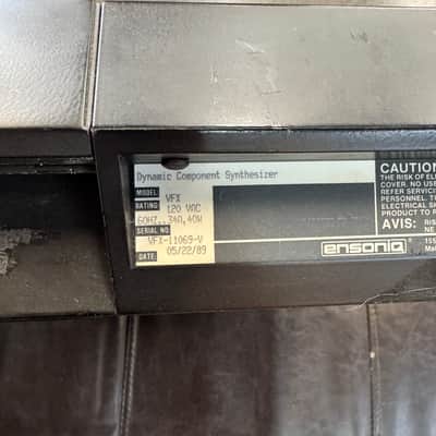 Ensoniq VFX Dynamic Component Synthesizer 1988 - Black image 6