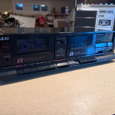 Retro Vintage AKAI HX-A351W Double Cassette Deck High Speed Dubbing Tested Works image 4