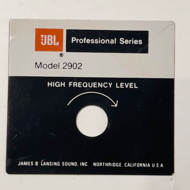 Vintage Original JBL 2902 Power Pack Speaker Crossover Badge