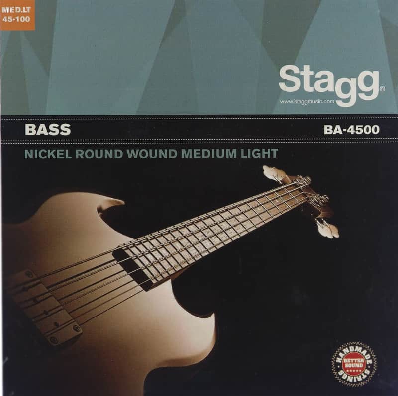 Stagg Electric Bass Guitar Strings Nickel Round Wound - Medium/Light image 1