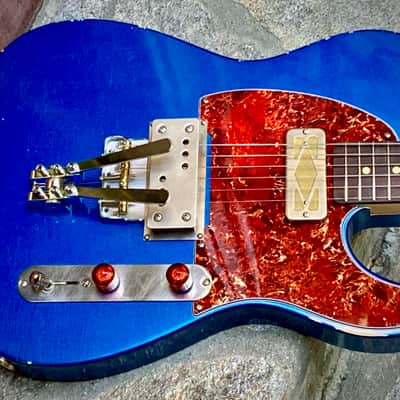Waterslide Guitars T-Style Coodercaster  2021 Lake Placid Blue image 2